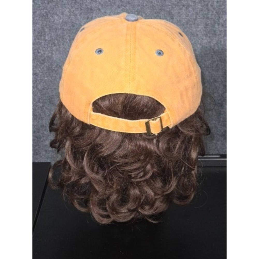 Time in Fashion NN Logo Baseball Cap Orange Blue Two Tone Adjustable Dad Hat - Picture 2 of 11